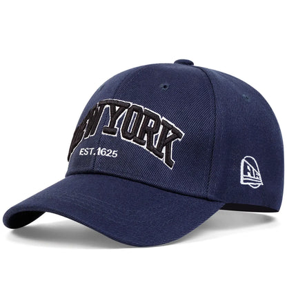 Bonés de basebol unissexo com letras NewYork bordadas, ajustáveis, para primavera e outono, chapéu casual de exterior com proteção solar, boné desportivo para golfe