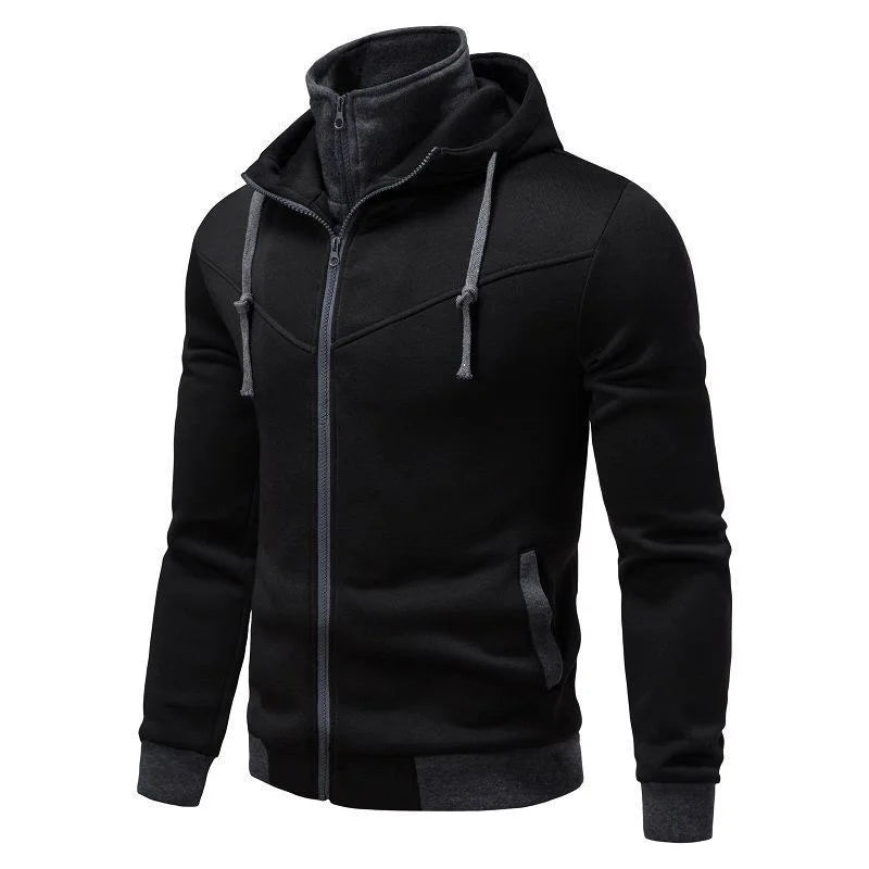 Autumn Men's Sportswear Long Sleeved Jacket Hooded Sweatshirt Zipper Opening Jacket Men's Hooded Sweatshirt Slim Fit Men's Clothing