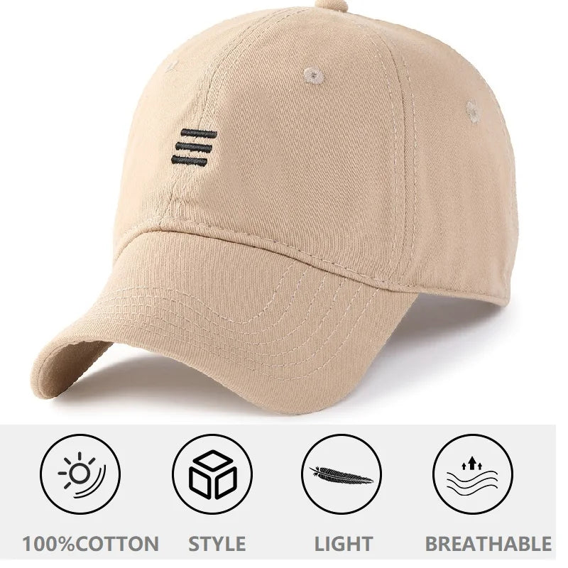 Baseballová čepice Big Head Plus Size, 100 % bavlna, vhodná pro muže i ženy, nastavitelná, čepice typu „dad hat“, nadměrná velikost 58–60 cm, 61–65 cm