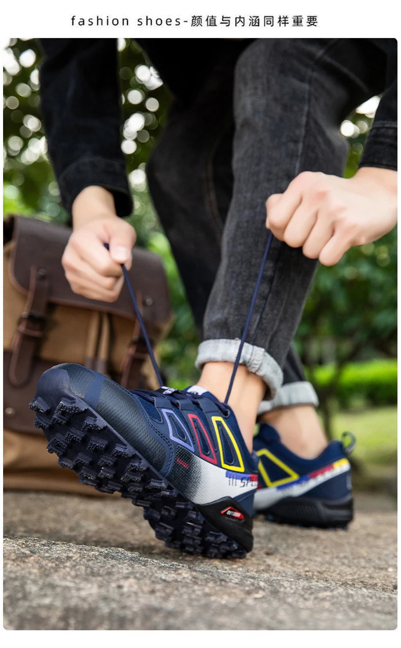 Chaussures de cyclisme pour homme - Chaussures de cyclisme tout-terrain (montagne et cross-country) pour homme - Chaussures d'entraînement de cyclisme antidérapantes et résistantes à l'usure - Chaussures de randonnée