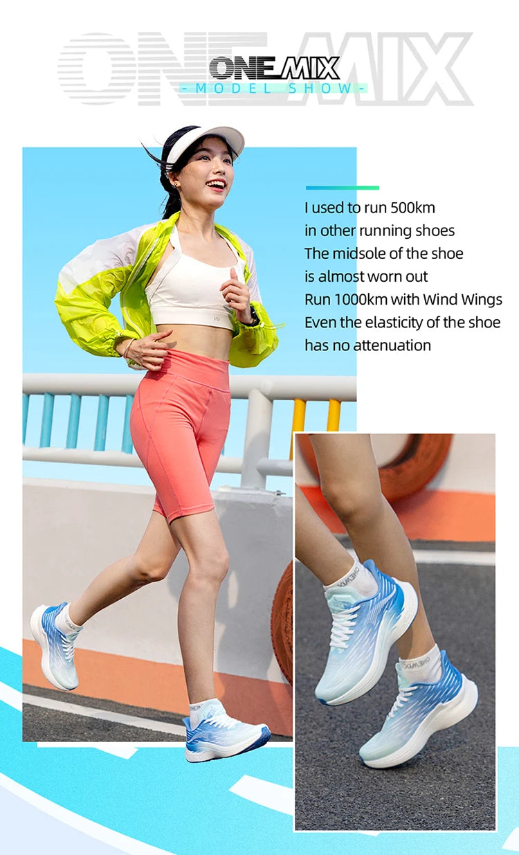 Onemix 2026 Wind Wings atmungsaktive Speed-Laufschuhe für Herren, Marathon-Sportschuhe, lässige Damen-Sportschuhe, leichte Herren-Outdoor-Schuhe fürs Seilspringen