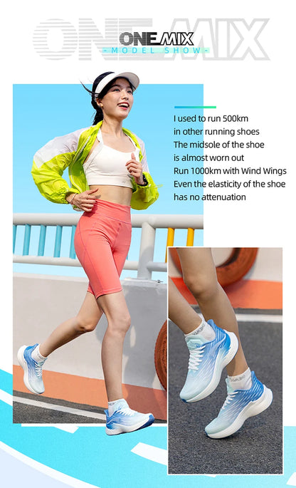 Onemix 2026 Wind Wings atmungsaktive Speed-Laufschuhe für Herren, Marathon-Sportschuhe, lässige Damen-Sportschuhe, leichte Herren-Outdoor-Schuhe fürs Seilspringen