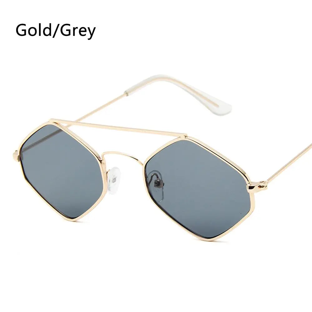 1PC Trendy Fashion Rimless Small Rectangle Sunglasses Women Men 2023 Shades Alloy Metal Glasses Traveling Style UV400 Eyewear