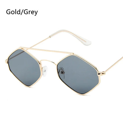 1PC Trendy Fashion Rimless Small Rectangle Sunglasses Women Men 2023 Shades Alloy Metal Glasses Traveling Style UV400 Eyewear