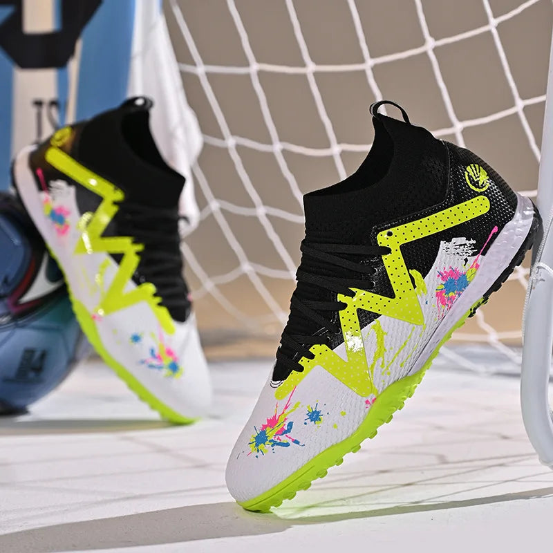 Chaussures de football pour homme, chaussures de sport professionnelles, crampons FG à crampons longs pour homme, chaussures de sport d'extérieur, chaussures d'entraînement, chaussures antidérapantes