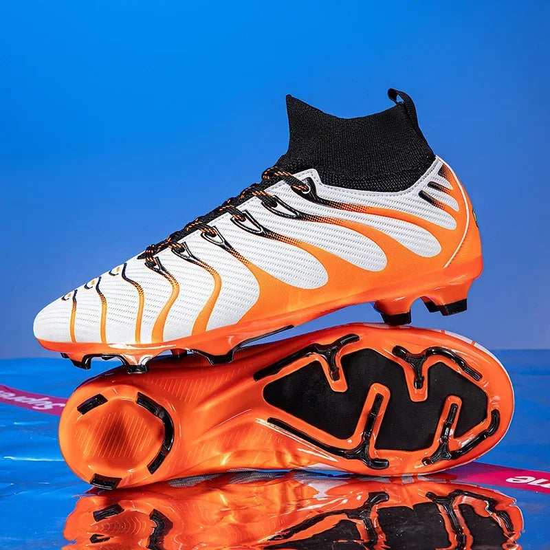 Men Match Football Boots Sport Training Long Spikes FG/TF Boys Cleats Outdoor Soccer Shoes Non Slip Indoor Futsal Comfortable