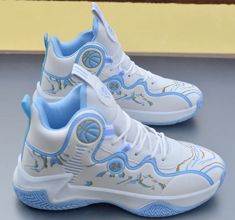 Sales Basketball Shoes Men High-top Sports Outdoor Cushioning Hombre Athletic Male Shoes Comfortable White Sneakers zapatillas