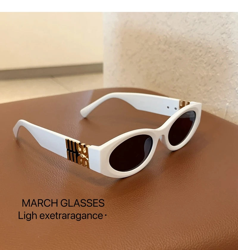 Módní oválné sluneční brýle pro ženy a muže, trendy a stylové sluneční brýle, dámské, streetové, retro, prémiové brýle, Gafas De Sol, UV400