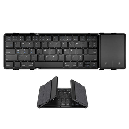 BOW Foldable Bluetooth Keyboard with Touchpad/Numberic Pad Portable Rechargeable Folding Wireless Keyboard for Tablet ipad