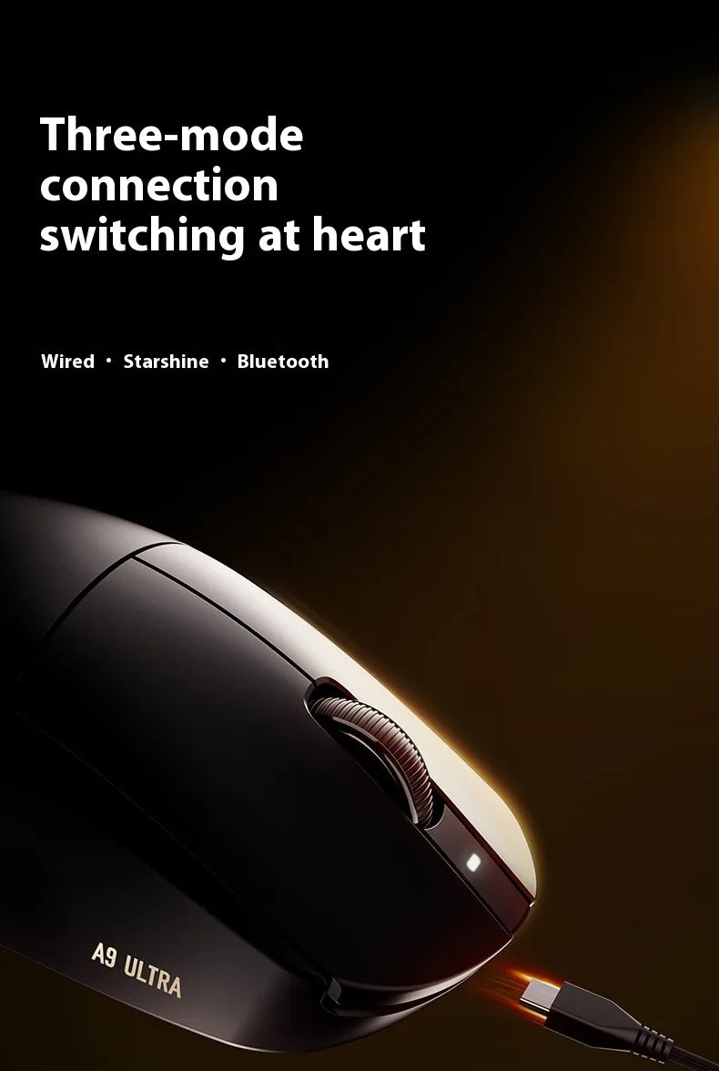 Mouse da gaming wireless ATK A9 Ultra Tri Mode 8K, 53g, ultraleggero, A9/A9 SE/A9 Plus/A9 Pro, mouse da gaming e-sport per PC, regalo personalizzato