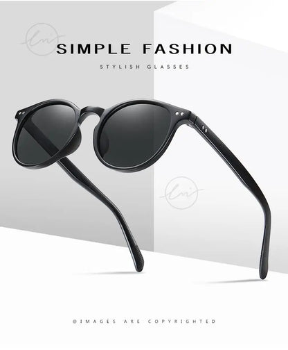 LM Retro kulaté sluneční brýle pro ženy a muže, ultralehké, TR90, polarizované, unisex, brýle na řízení, vintage sluneční brýle, UV400, Gafas De Sol