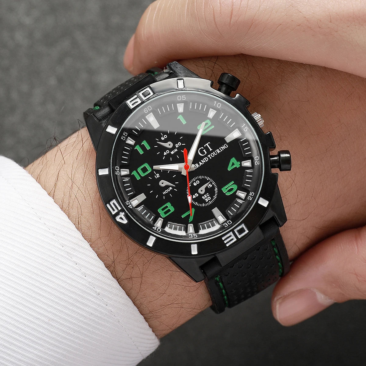 Men’s Sports Quartz Watch Casual Silicone Strap, Stylish Analog Dial & Lightweight Wristwatch