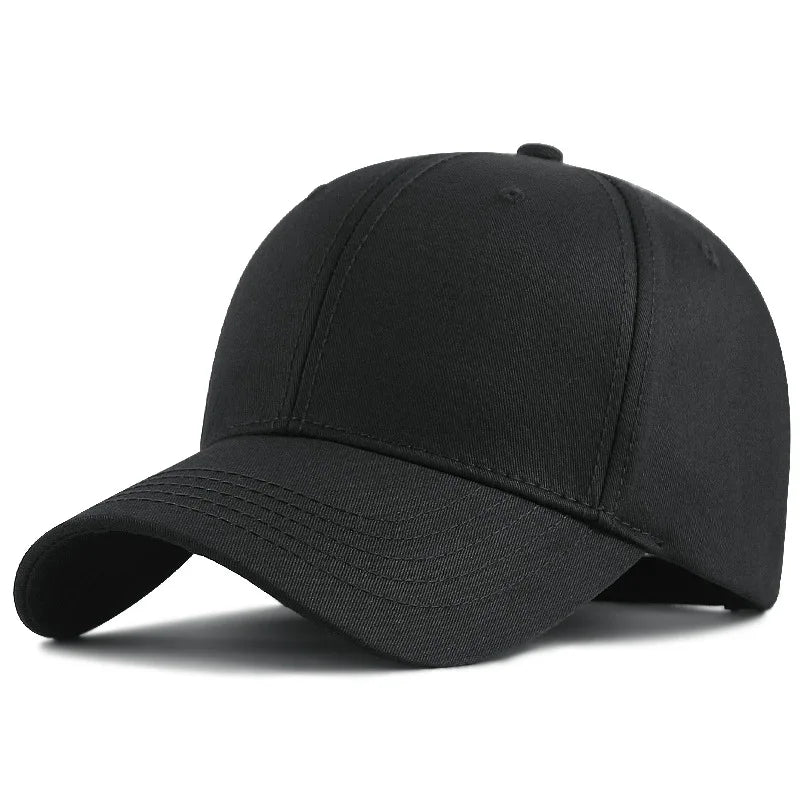 Baseballová čepice Big Head Plus Size, 100 % bavlna, vhodná pro muže i ženy, nastavitelná, čepice typu „dad hat“, nadměrná velikost 58–60 cm, 61–65 cm