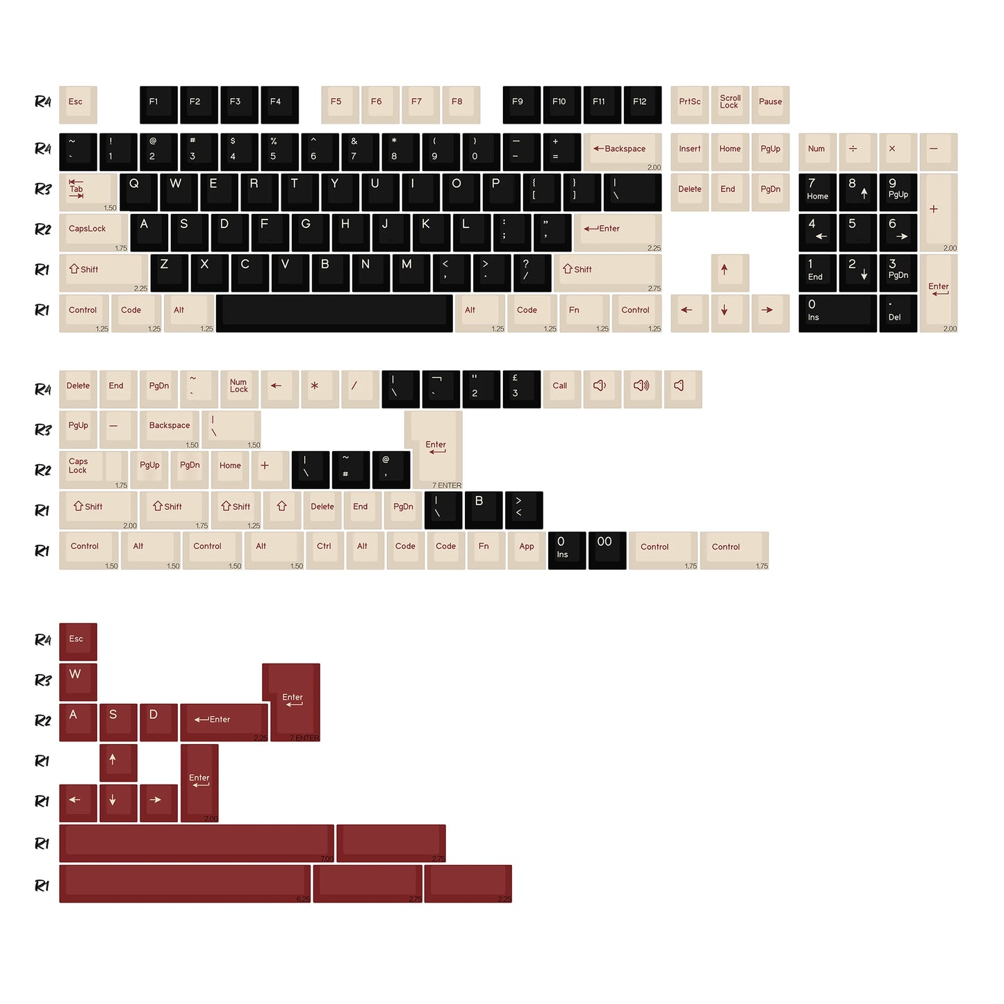 KBDiy GMK MarrsGreen Tastenkappen Retro PBT ISO Double-Shot Cherry-Profil Tastenkappen für MX-Switches Mechanische Gaming-Tastatur-Tastenkappen