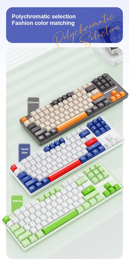 Tastiera meccanica wireless Bluetooth SMAILWOLF MK87 per gaming e-sport, hot-swap full key, tastiera personalizzata