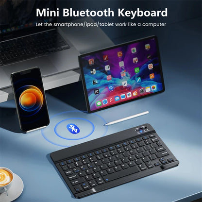 Mini teclado Bluetooth RGB inalámbrico de 10 inch con retroiluminación, panel táctil y compatibilidad con IOS, Android, Windows e iPad