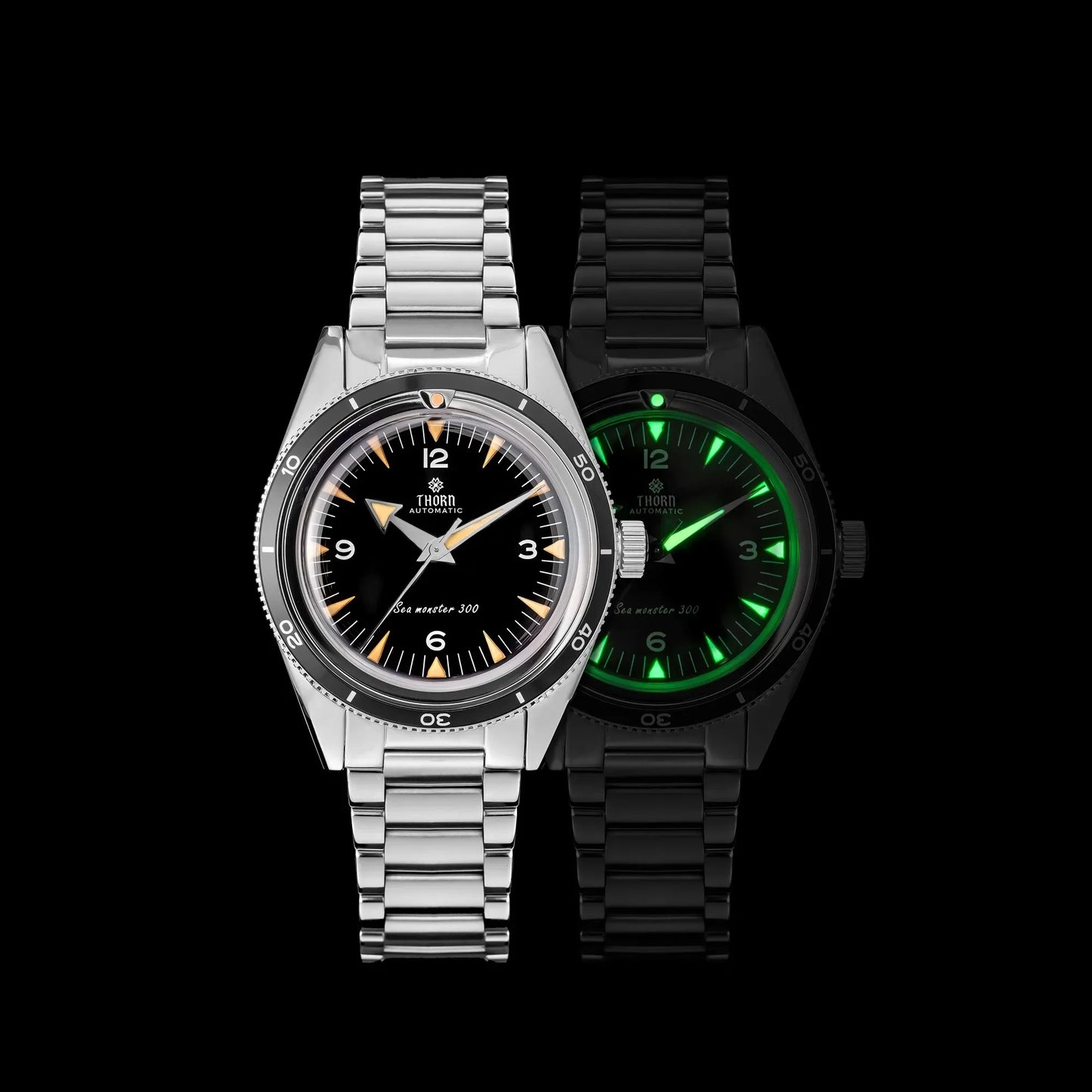 New THORN T026 Automatic Watch 38mm Sapphire 316L Stainless Steel PT5000/Swiss Ronda Movement Vintage Style Luminous Men's Watch