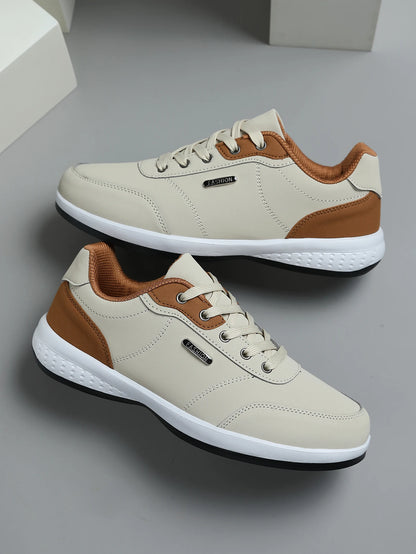 Chaussures de marche imperméables pour homme « Four Seasons » - Chaussures de sport décontractées en cuir pour homme - Chaussures de camping antidérapantes - Chaussures de tennis pour homme