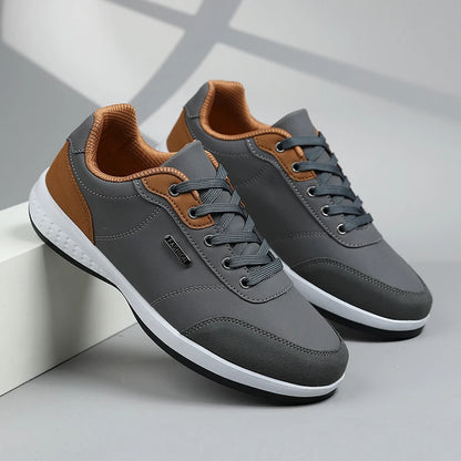 Chaussures de marche imperméables pour homme « Four Seasons » - Chaussures de sport décontractées en cuir pour homme - Chaussures de camping antidérapantes - Chaussures de tennis pour homme