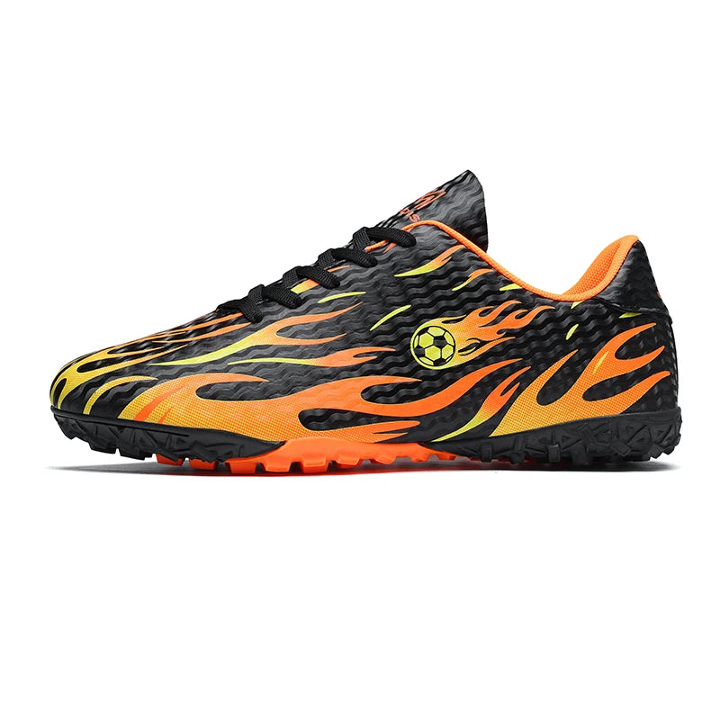 Chaussures de football professionnelles pour enfants, chaussures de foot pour hommes, basses, avec maintien de la cheville, sportives, pour jeunes, pour match et entraînement, antidérapantes, résistantes