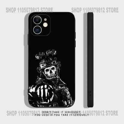COD Call Of Duty G-Ghost Phone Case For iPhone 17 16,15,14,13,12,11,Pro,XS,Max,XR,Plus,Mini Soft Silicone Black Shockproof