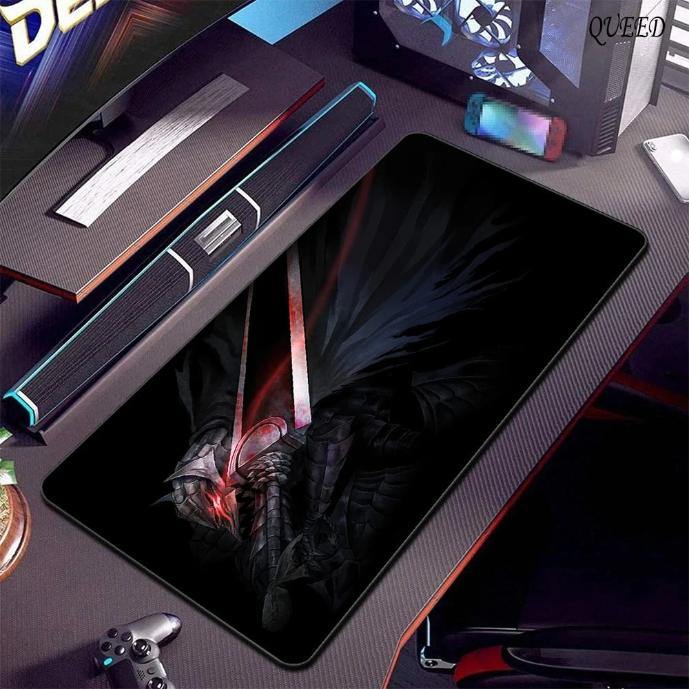 Gaming Accessories Varmilo Keyboard Computer Mousepad CS GO LOL Mouse Pad Berserk Guts Anime Dywan Gamer 900X400 XXL Desk Mats