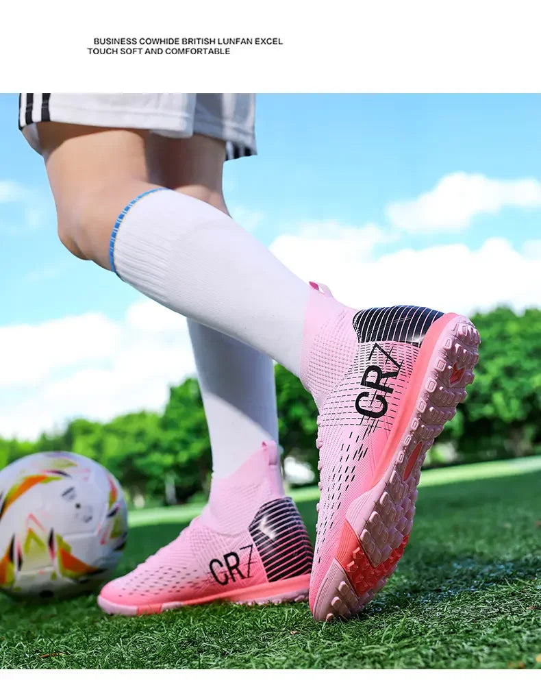 TF Long Stud Training Football Cleats Wear Resistant Breathable Firm Ground Outdoor Match Training Sports Footwear
