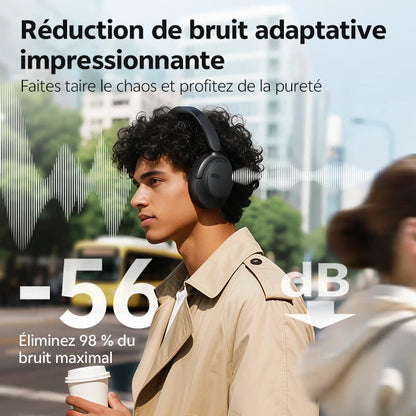 Cuffie Bluetooth 6.0 Over-Ear QCY H3S con ANC adattivo -56dB – Headset wireless Hi-Res LDAC, batteria 102H, audio spaziale Dual Driver