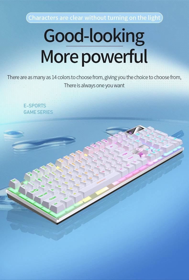 YINDIAO K500 Wired Gaming Keyboard for Laptop Desktops PC Computer Office Accessories Low Profile Gamer Keyboards with Numpad