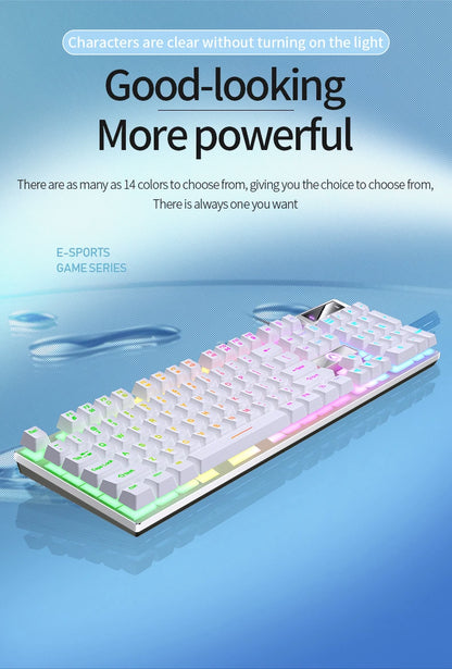 YINDIAO K500 Wired Gaming Keyboard for Laptop Desktops PC Computer Office Accessories Low Profile Gamer Keyboards with Numpad