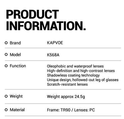 Kapvoe Turistické sluneční brýle Módní sluneční brýle pro muže na kempování Fotochromatické cyklistické brýle Brýle na horská kola Rybářské brýle Sportovní brýle