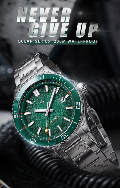 WM Watch Automatic Mechanical Dive Watch Man MIYOTA 8215 Waterproof Stainless Steel Sapphire Welly Merck Diving Watches WM046