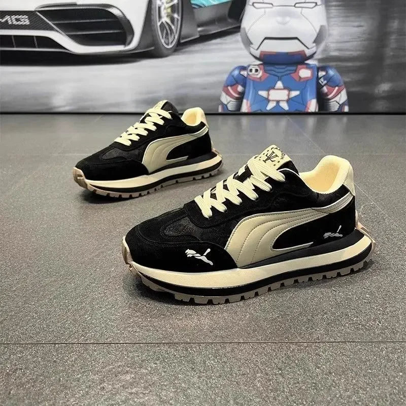 Freizeitschuhe, Herrensportschuhe, Sommer-Freizeitschuhe, Herrenschuhe mit dicker Sohle, weich und bequem, rutschfest, Outdoor-Modeschuhe