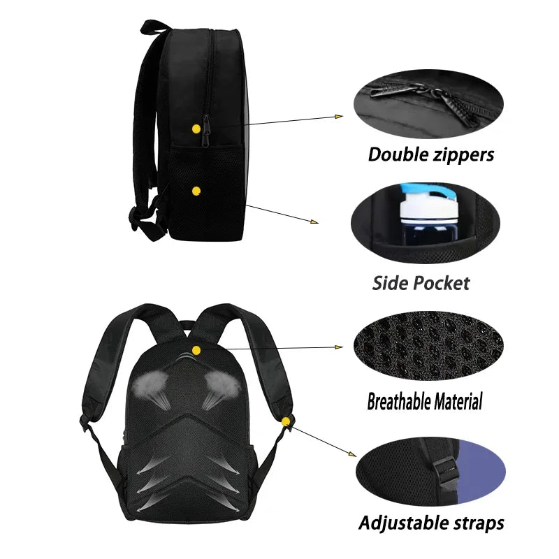 Mochila Escolar Infantil com Mala de Ombro e Estojos para Lápis, Malas Escolares com Design Hot Game-F-FortniteS para Rapazes e Raparigas, Melhor Presente