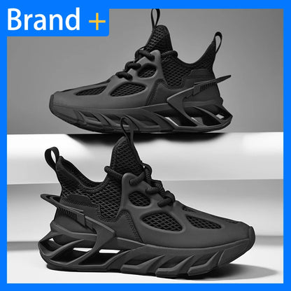 Chaussures de sport pour homme - Nouvelles chaussures de course d'extérieur en mesh respirant, haute élasticité - Chaussures de tennis de sport tendance et confortables pour l'été