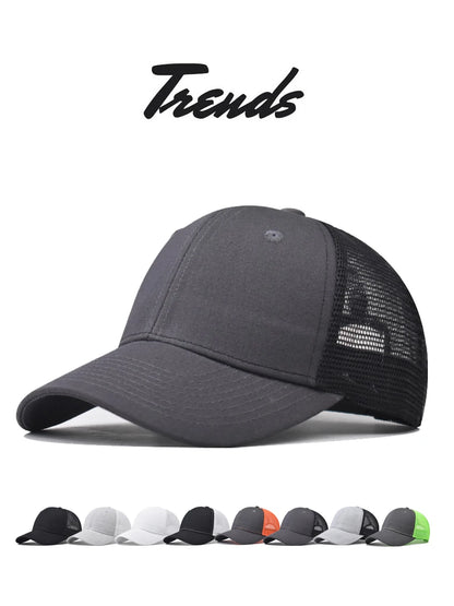 Baseballkasket til voksne Netkasket Lavt buet skygge Hat Unisex Sommerhat Åndbar hat med skygge Forår/efterår-kasket Hiphop-kasket med tæt pasform