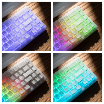 XVX M67 JadeStone mechanische Tastatur mit IMD-Tech-Tastenkappen, Hot-Swap-fähig, Gasket-Mount, Tri-Mode, individuell anpassbares RGB, kabellose Tastatur 65%