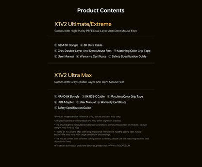 ATK Blazing Sky X1 V2 Series Wireless Mouse Dual Mode Paw 3950ultra 8k Return Rate Custom Ergonomics E-Sport Gaming Ofiice Mouse