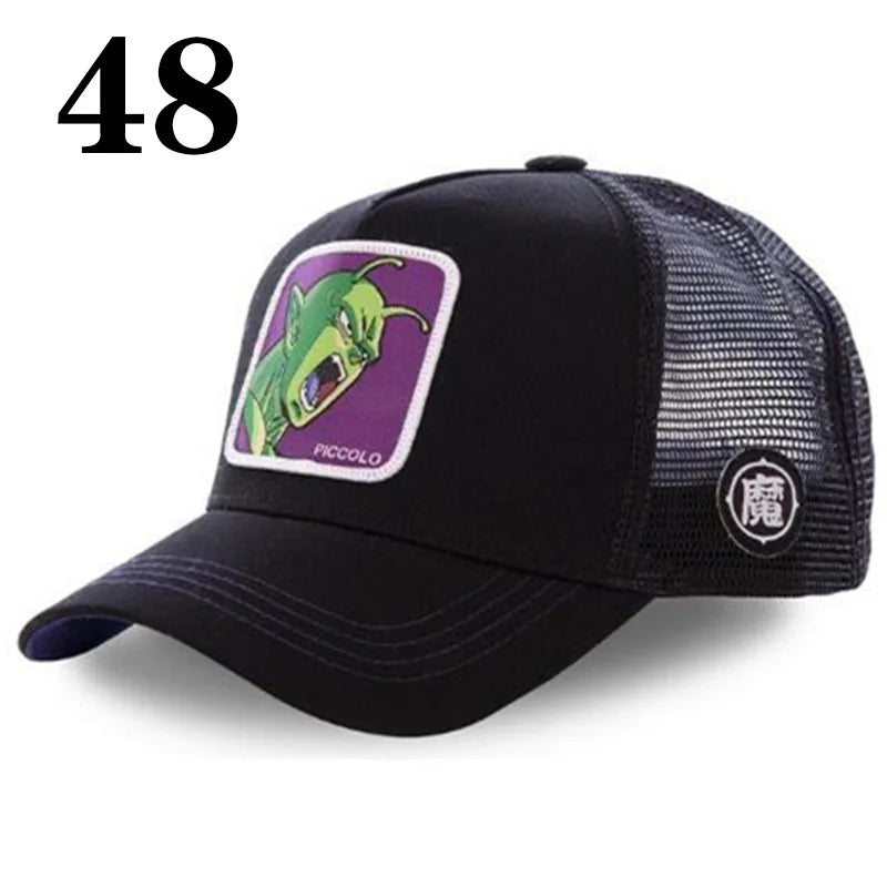 Dragon Ball DRAGONBALL Mesh Cap Cartoon Mesh Cap Men And Women Baseball Cap Fashion Patch Trucker Cap