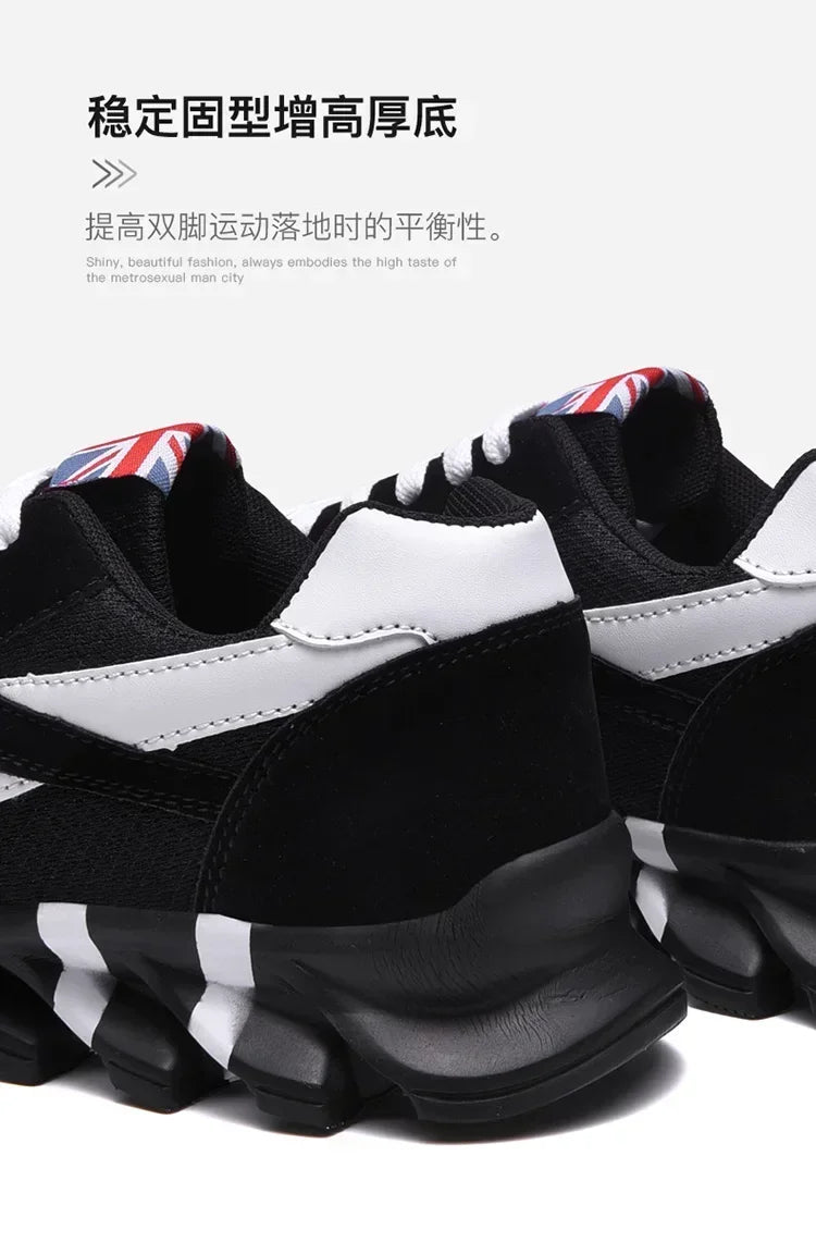 Brand Trend størrelse 46 47 48 slidstærke fitness-sneakers til mænd med støddæmpning, tyk sål og åndbare udendørs løbesko til mænd