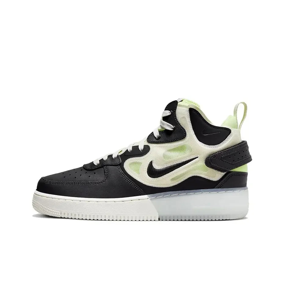 Nike Air Force 1 Mid Unisex Sneakers - Ankle Support, Classic Cushioned Comfort & Durable for All-Day Wear DQ7666-001