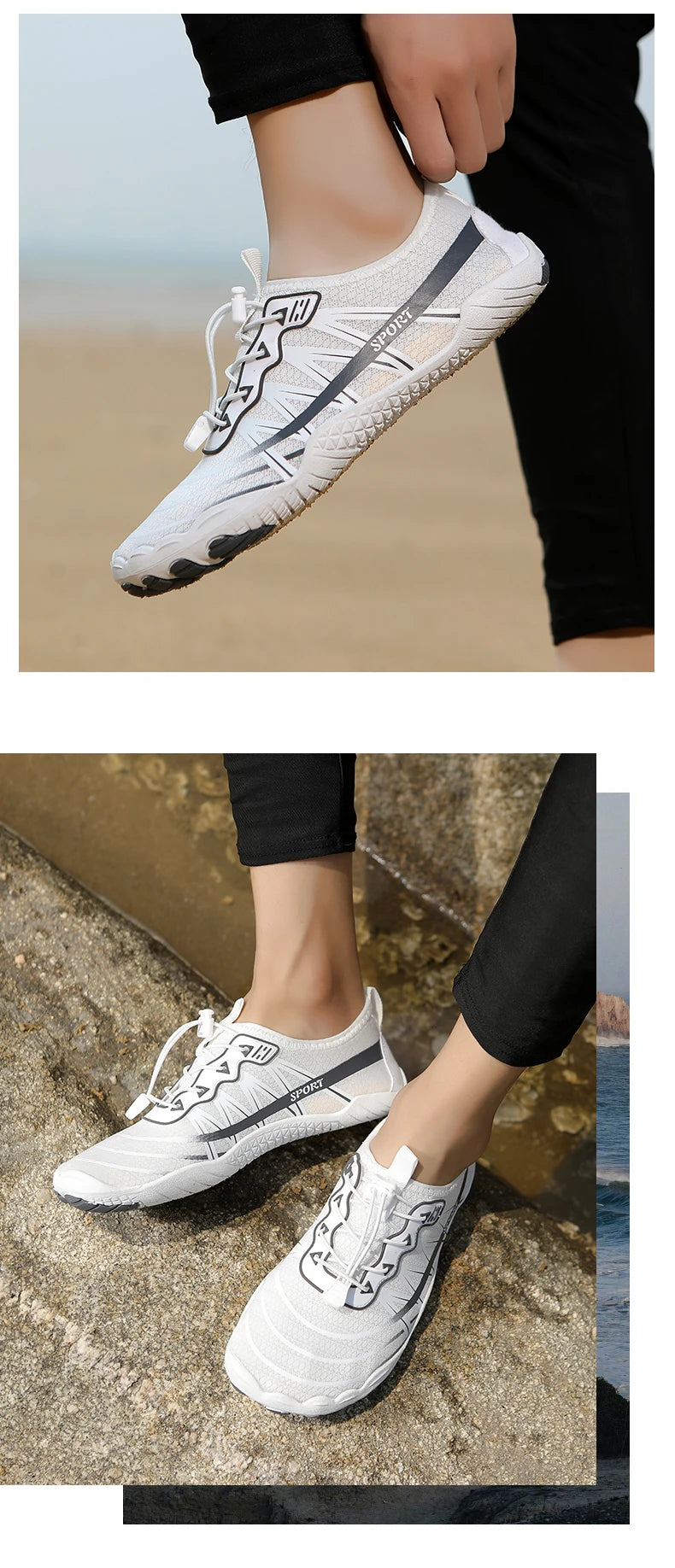 Wasserschuhe, Barfuß-Strand-Sportschuhe, hochwertige rutschfeste Schwimmschuhe, Fünf-Finger-Freizeit-Sportschuhe, Unisex