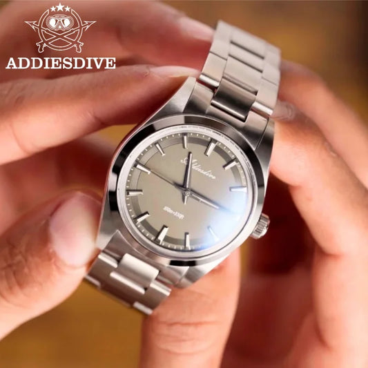 ADDIESDIVE AD2066 Men's Luxury Watch VH31 10Bar Waterproof BGW9 Super Luminous 316L Stainless Steel Reloj Hombre Quartz Watches