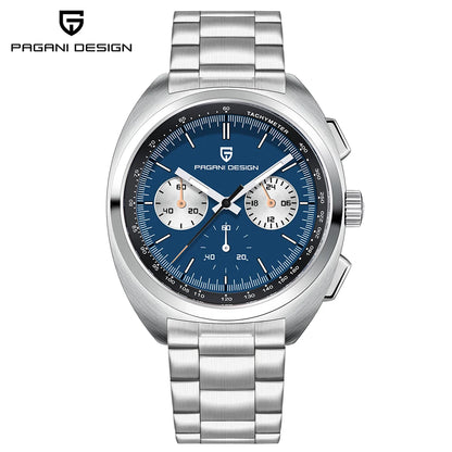 PAGANI DESIGN 2026 Retro Luxury Men's Quartz Watches Sports Chronograph VK63 Watch For Men AR Sapphire Waterproof Leather Clock