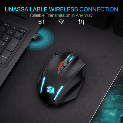 Redragon M913 MAX Wireless 26000 DPI MMO Optical Gaming Mouse with 16 Programmable Buttons