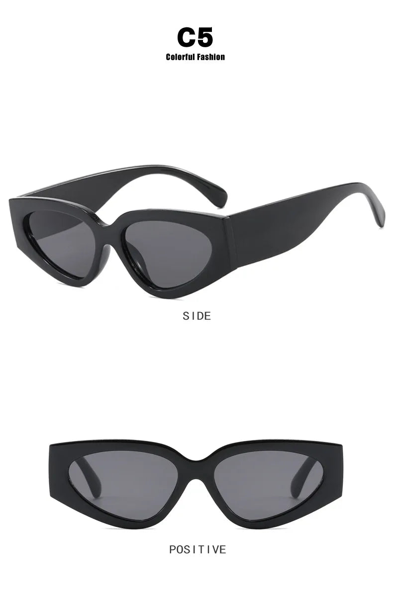 Módní sluneční brýle Cat Eye, malé oválné, dámské, pánské, trendy, Y2K, punkové, cestovní, vintage, UV400
