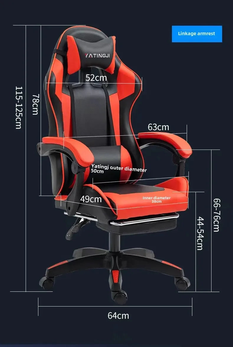 Gaming Gaming Chair Ergonomic Comfortable Leather Gaming Chair Reclining Lifting High Back Rotating Racing Gaming Chair