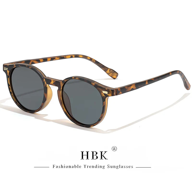 HBK Fashion polarizované sluneční brýle pro muže, kulatý rám TR90, módní sluneční brýle pro ženy, na řízení, sportovní, UV400, Lunette De Soleil Homme