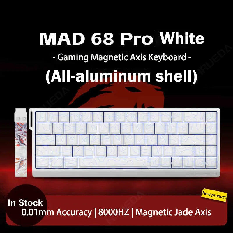MADLIONS Mad 60he Mad60HE Mad 68HE mechanische Tastatur mit Magnetschaltern, kabelgebunden, Hot-Swap, 8K-Polling-Rate, personalisierte Gaming-Tastatur