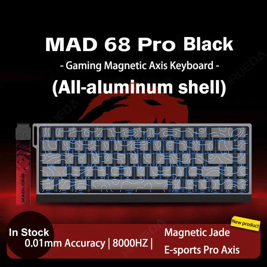 Madlions MAD 60/68 PRO Magnetic Switch Gaming Keyboard E-sport Custom Mechanical Aluminum Keyboard Ergonomics Accessories